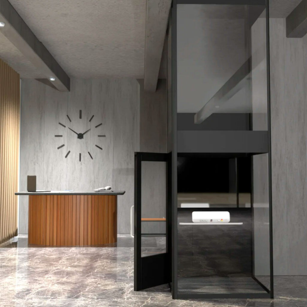 Descubre Aritco PublicLift Access - Ascensor vertical : Elevadores escandinavos para edificios públicos. Accesibilidad, diseño y seguridad.