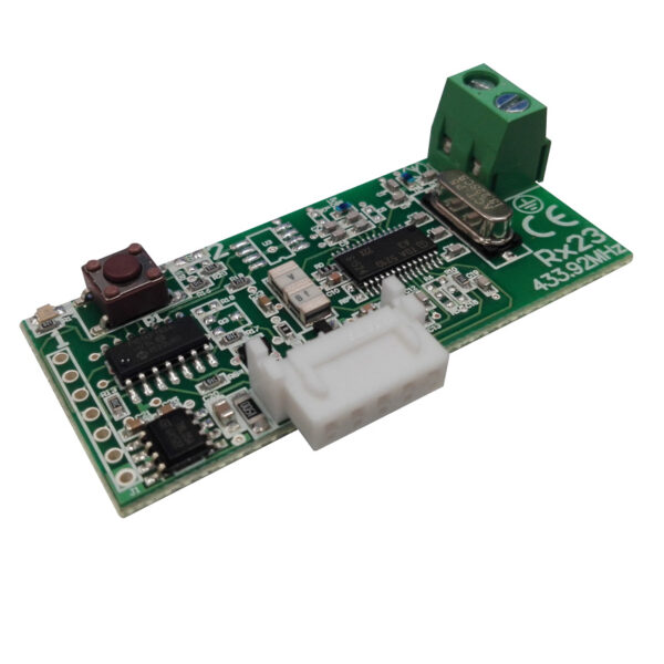 Potencia tus automatismos de techo FENIX con nuestro receptor de encastrar RX 23. Compatible con emisores LYRA o LEO (433